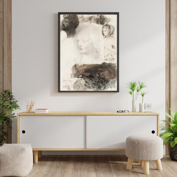 Sheet of Studies and Sketches, Edgar Degas - plakat 61x91,5 cm