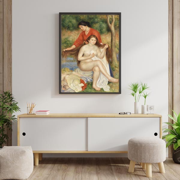 Bather and Maid, Pierre-Auguste Renoir - plakat 30x40 cm