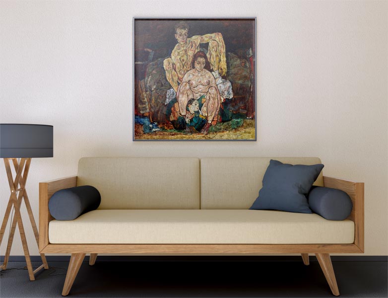 Rodzina, Egon Schiele - plakat 40x40 cm