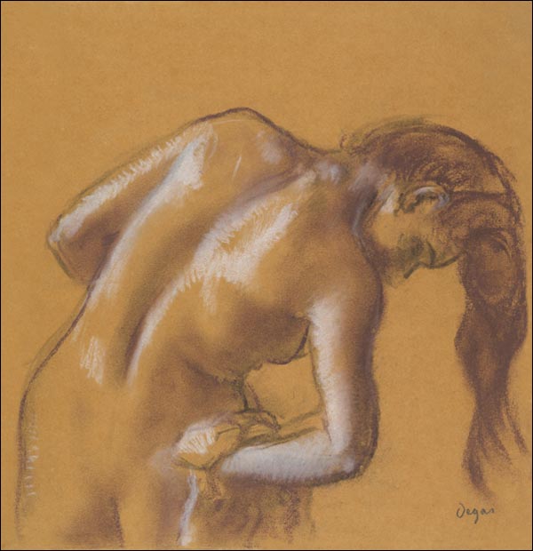 Nude lady, Edgar Degas - plakat 30x30 cm