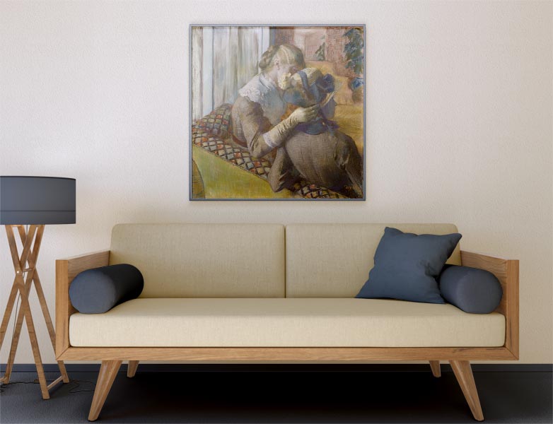 At the Milliner’s, Edgar Degas - plakat 30x30 cm