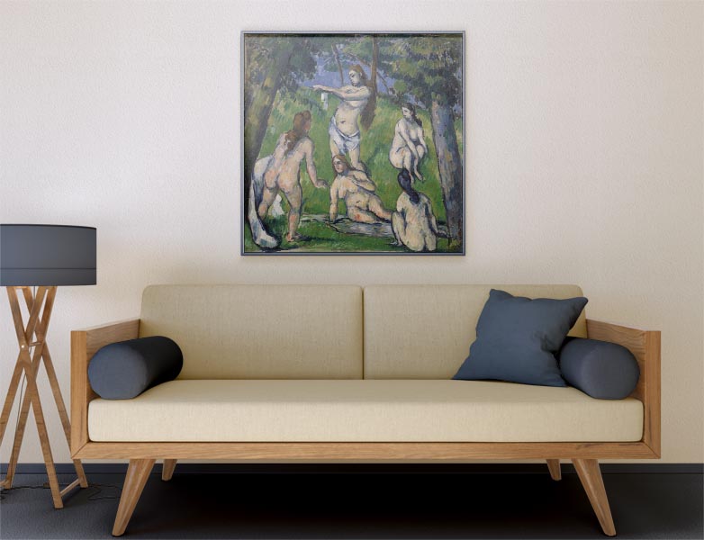 Five Bathers, Paul Cézanne - plakat 50x50 cm