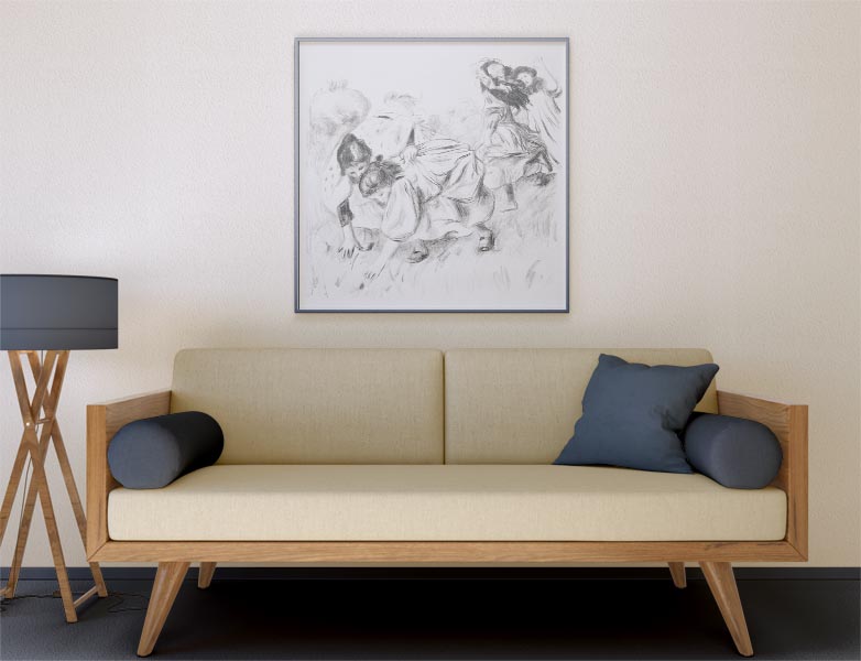 Enfants jouant à la balle, Pierre-Auguste Renoir - plakat 30x30 cm