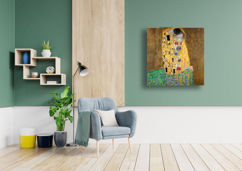 Pocałunek, Gustav Klimt - obraz na płótnie 30x3