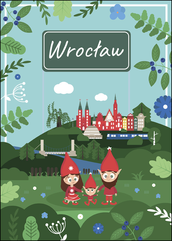 Bajkowe Miasta Wrocław - plakat 50x70 cm