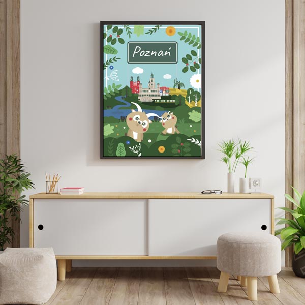 Bajkowe Miasta Poznań - plakat 59,4x84,1 cm