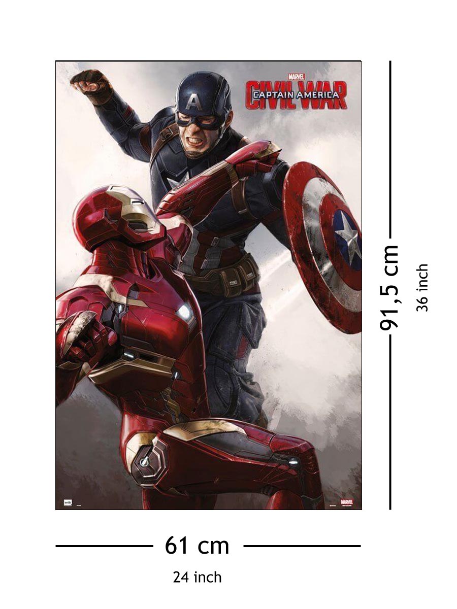 Marvel Kapitan Ameryka Civil War Iron Man - plakat - Galeria Plakatu